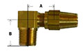 DOT ABfC 90 Degree Male Elbow Diagram